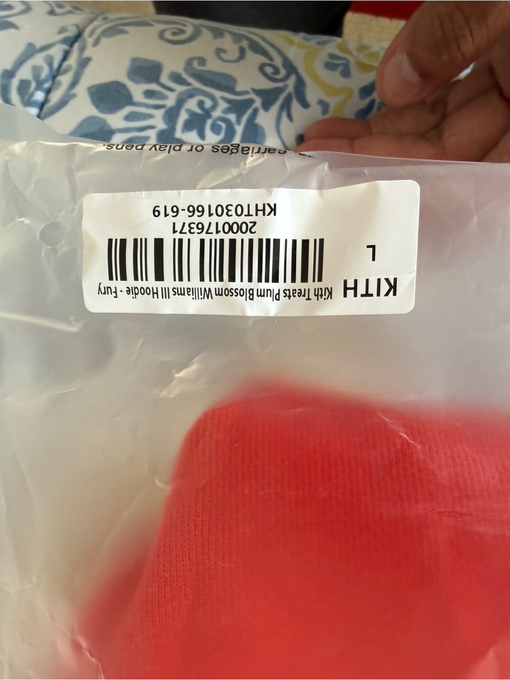 Kith Treats Plum Blossom Williams III Fleece Hoodie Fury Red - Picture 9 of 9